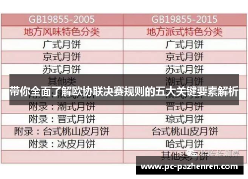带你全面了解欧协联决赛规则的五大关键要素解析